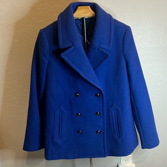 Banana Republic Blue Pea Coat - Picture 4 of 16